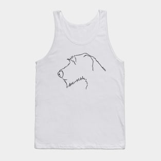 Irish Wolfhound silhouette outline Tank Top